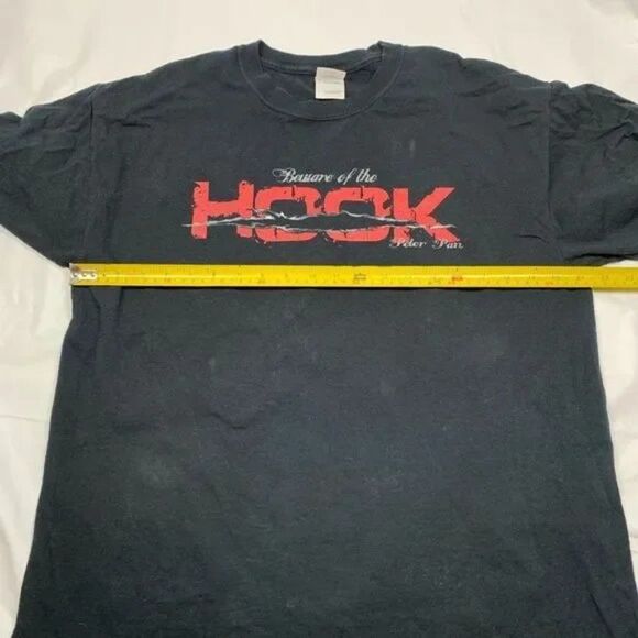 Peter Pan Beware Of The Hook T-Shirt Black Size Large Vintage - Picture 6 of 8